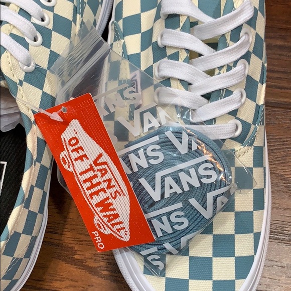 VANS AUTHENTIC PRO CHECKERBOARD SMOKE BLUE MEN’S - Picture 15 of 15